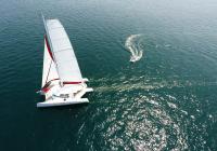 trimaran yacht and dinghy tender